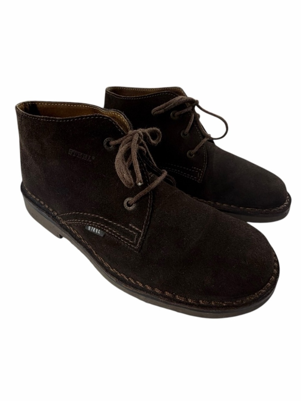 Steel Boots Men’s Brown Suede Desert Chukka Boots Size 10